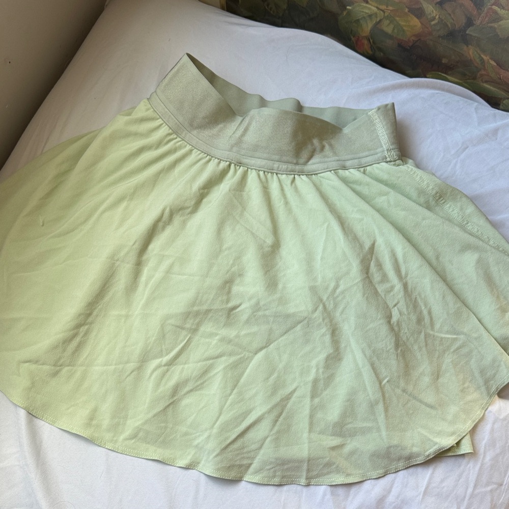 Lululemon Light Green athletic skirt with built in shorts.